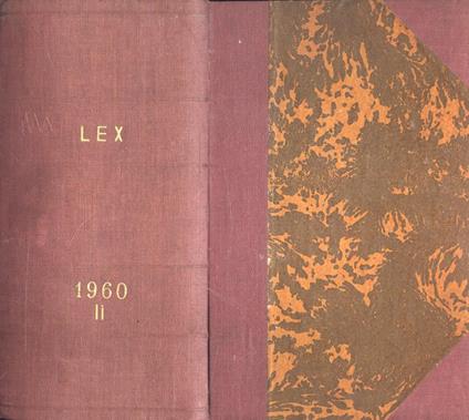 Lex Anno 1960 Vol. II - Giovanni Davicini - copertina