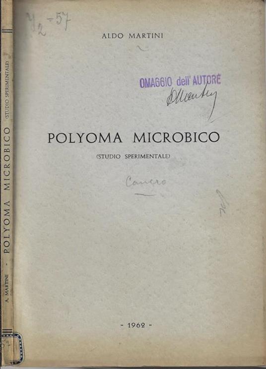. studio sperimentale Aldo Martini 1962 Polyoma microbico. 