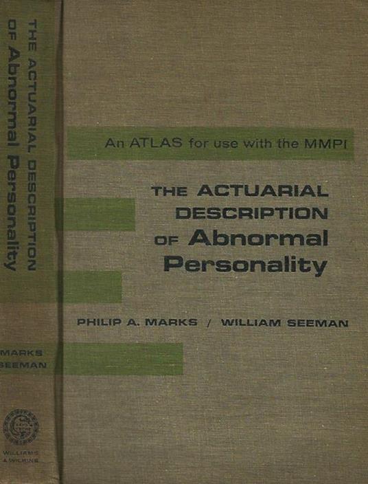 Actuarial Description of Abnormal Personality - copertina