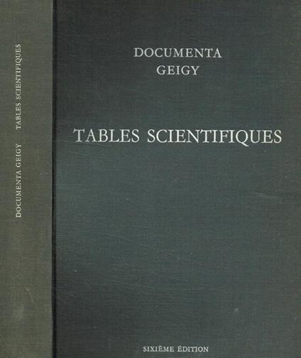 Documenta Geigy. Tables scientifiques - Konrad Diem - copertina