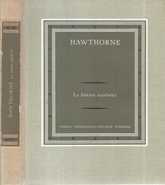 La lettera scarlatta - Nathaniel Hawthorne - copertina