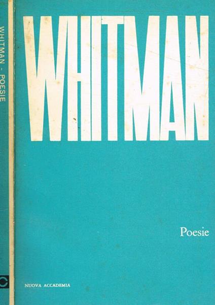 Whitman - Roberto Sanesi - copertina