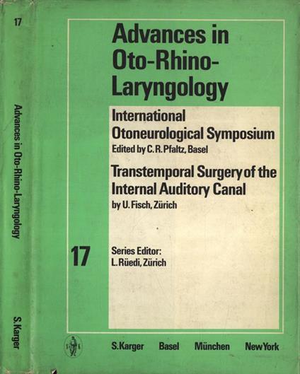 International otoneurological symposium - Transtemporal surgery of the internal auditory canal - copertina