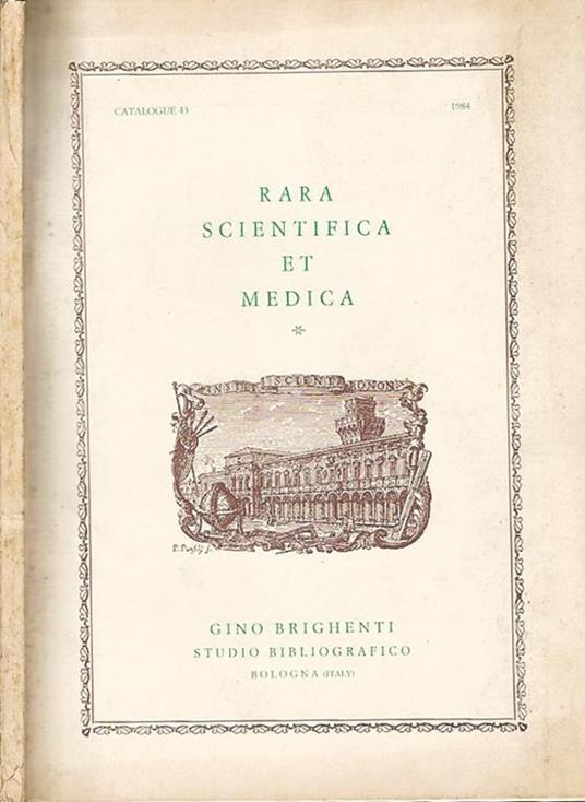 Rara, scientifica e medica vol. 2. A selection of valuable scientific and medical books from tha 15th to the 20th century - copertina