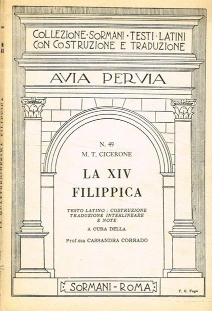 La XIV Filippica - M. Tullio Cicerone - copertina