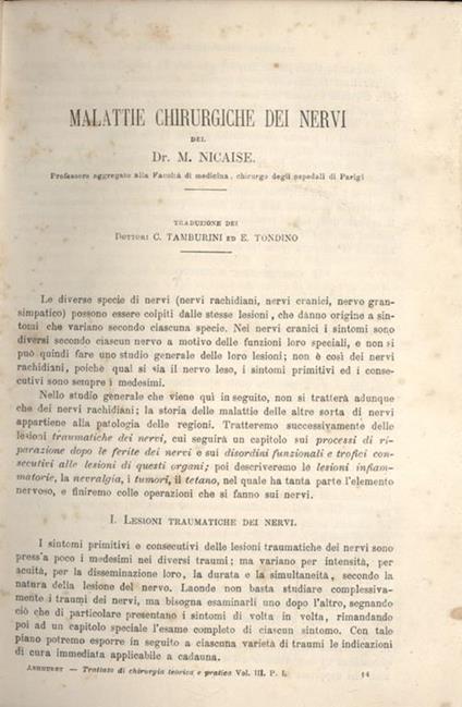 Malattie chirurgiche dei nervi - copertina