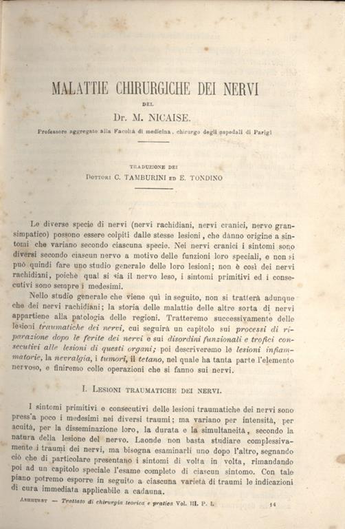 Malattie chirurgiche dei nervi - copertina