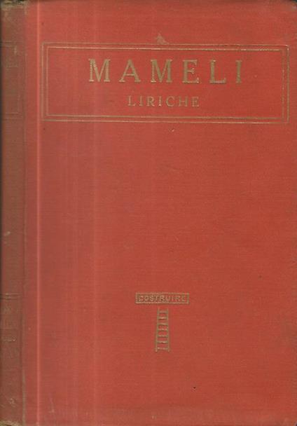 Liriche - Mameli - copertina