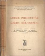 Notizie introduttive e sussidi bibliografici