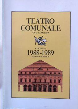 Teatro comunale città di Modena. Stagione 1988-1989 opera lirica/balletto - copertina