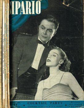 Sipario. La rivista del teatro e del cinema. N.71 marzo 1952. N.82 febbraio 1953. N.156 aprile 1959. N.180 aprile 1961 - copertina