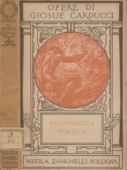 Archeologia poetica - Giosuè Carducci - copertina