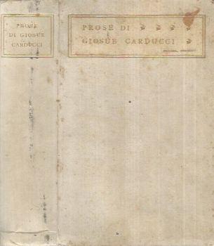Prose - Giosuè Carducci - copertina