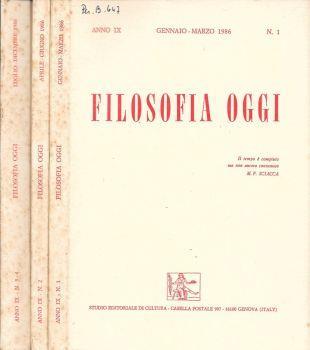 Filosofia oggi - copertina