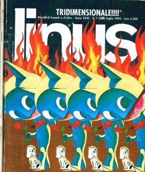 Linus. Rivista di fumetti e d'altro. Anno XXXI, 1995, n.7. Anno XXXIII, 1997 n.3 - Oreste Del Buono - copertina