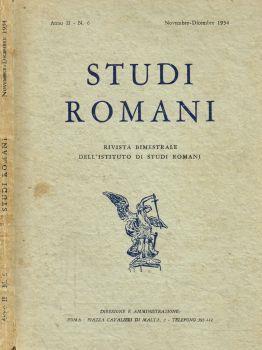 Studi Romani. Rivista bimestrale dell'Istituto di Studi Romani. Anno II, 1954, n.6 - copertina