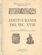 Editti e bandi del sec. XVIII
