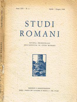 Studi Romani. Rivista trimestrale dell'Istituto di Studi Romani. Anno XVI, 1968 n.2 - copertina