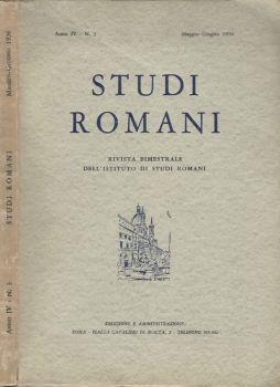 Studi Romani - Anno IV N. 3 - Maggio-Giugno 1956. Rivista bimestrale dell'Istituto di Studi Romani - copertina