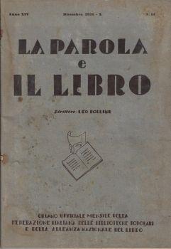 La parola e il libro anno XIV n. 12 - Leo Pollini - copertina