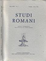 Studi romani anno 1976 N. 1. Rivista trimestrale dell'Istituto di Studi Romani