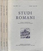 Studi romani anno 1975 N. 1, 3, 4. Rivista trimestrale dell'Istituto di Studi Romani