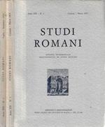 Studi romani anno 1973 N. 1, 3. Rivista trimestrale dell'Istituto di Studi Romani