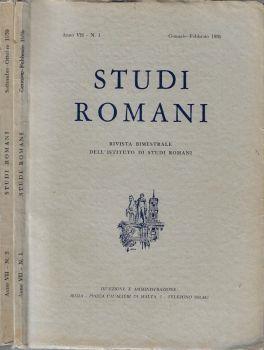 Studi romani anno 1959 N. 1, 5. Rivista bimestrale dell'Istituto di Studi Romani - copertina