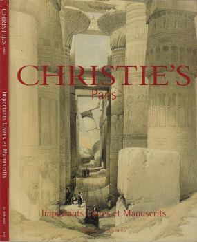 Christie's Paris Fine Importants livres et manuscrits. Jeudi 20 juin 2002 - copertina