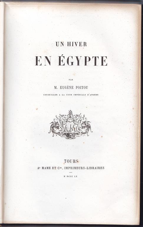 Un hiver en Egypte - Eugéne Poitou - copertina