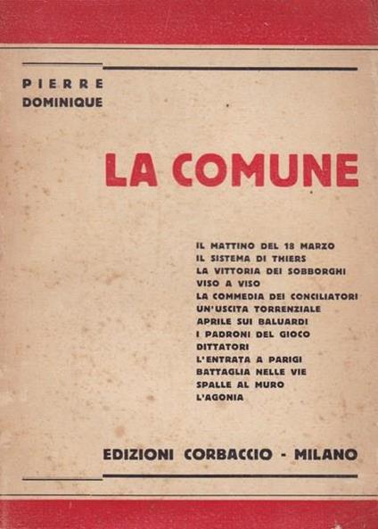 La Comune - Pierre Dominique - copertina