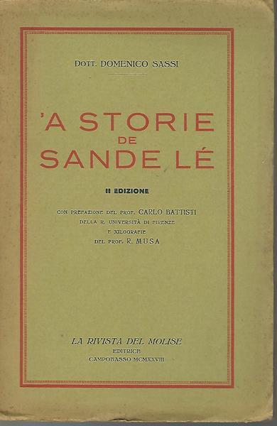 A storie de Sande Lè - Domenico Sassi - copertina