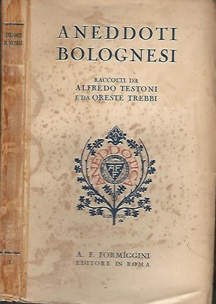 Aneddoti Bolognesi - Alfredo Testoni - copertina