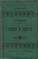 Versi e prose - Giuseppe Parini - copertina