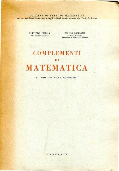 Differenza Tra Matematica E Complementi Di Matematica