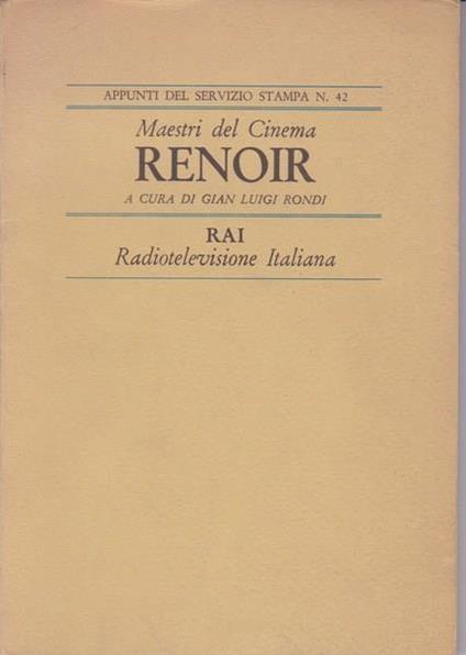 Renoir - Gian Luigi Rondi - copertina
