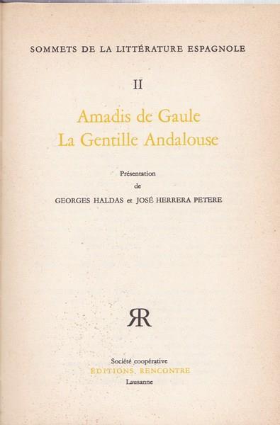 Amadis de Gaule. La gentille Andalouse - copertina