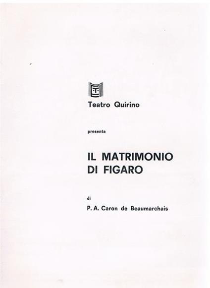 Il Matrimonio Di Figaro - P. Augustin de Beaumarchais - copertina