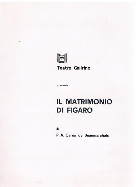 Il Matrimonio Di Figaro - P. Augustin de Beaumarchais - copertina
