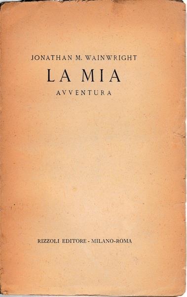 La mia avventura - Jonathan M. Wainwright - copertina
