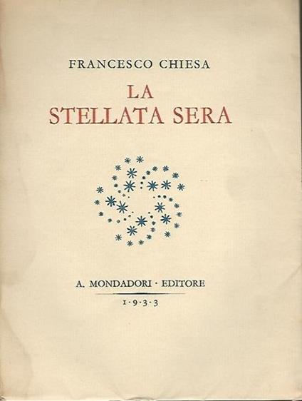 La Stellata Sera - Francesco Chiesa - copertina
