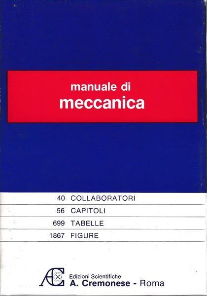 Manuale di meccanica - Marcello Capurso - copertina