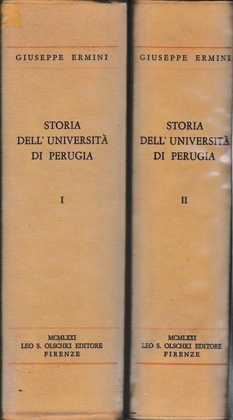 Storia dell'Università di Perugia - Giuseppe Ermini - copertina