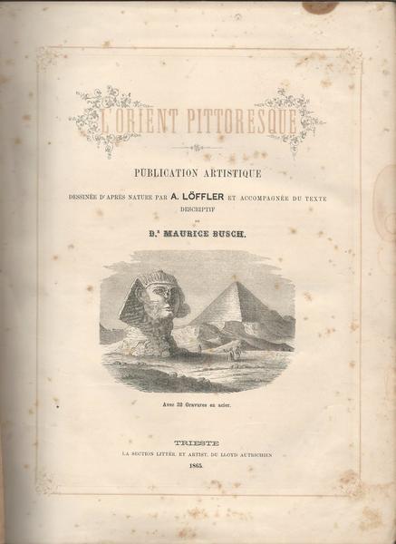 L' Orient Pittoresque - Maurice Busch - copertina