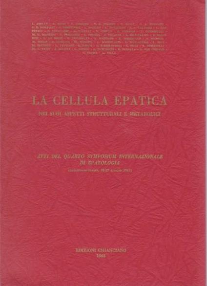 La cellula epatica nei suoi aspetti strutturali e metabolici - copertina