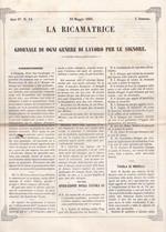 La ricamatrice. Giornale di ogni genere di lavoro (.). 16 Maggio 1851