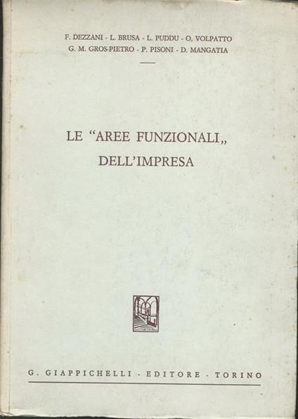 Le Aree Funzionali Dell'Impresa - copertina
