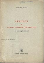 Appunti Di Storia E Di Diritto Dei Trattati A Uso Degli Studenti