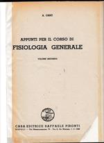 Appunti per il corso di fisiologia generale (vol. II)