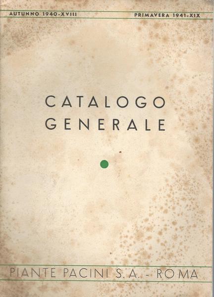 Catalogo Generale Piante Pacini S.A Roma - Pacini S.A. - copertina